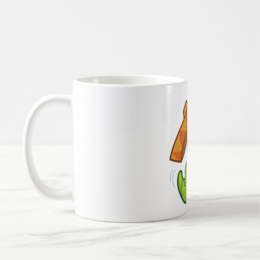 Betrunkener Wurm mit Sombrero-Party Kaffeetasse (Links)