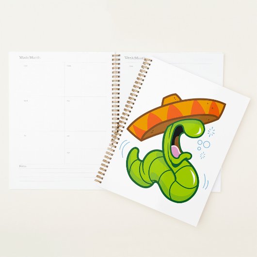 Betrunkener Wurm mit Sombrero-Party Planer