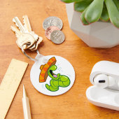 Betrunkener Wurm mit Sombrero-Party Schlüsselanhänger