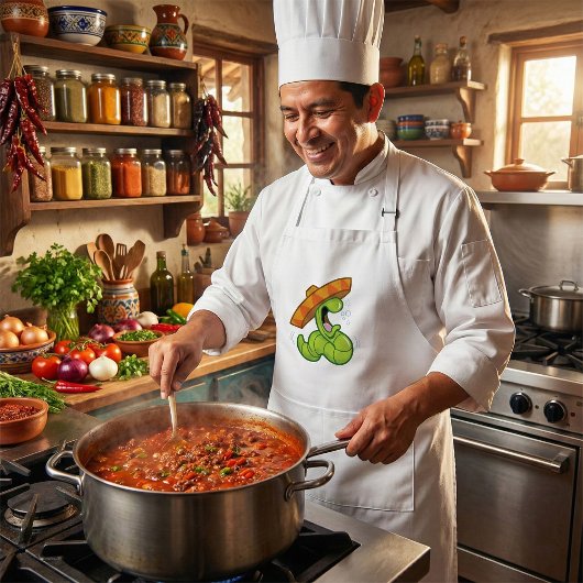 Betrunkener Wurm mit Sombrero-Party Schürze