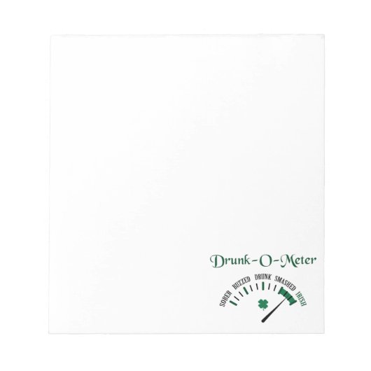 Betrunkener Zähler Notizblock (Vorderseite)