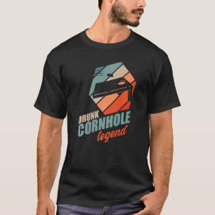Betrunkenes Cornhole Legend Bean Bags Town Cornhol T-Shirt
