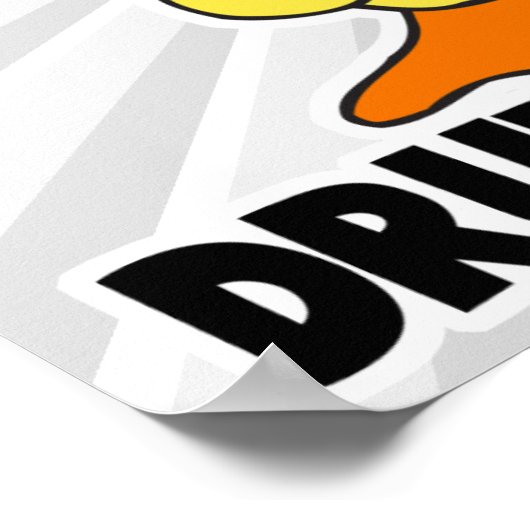 Betrunkenes Duckfahren Poster (Ecke)