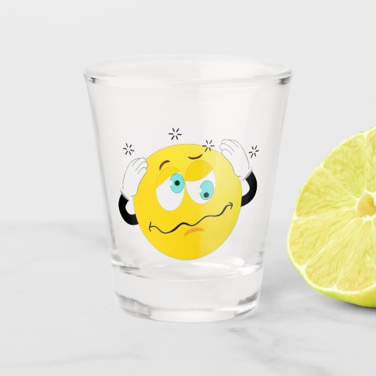 Betrunkenes Emoji Schnapsglas (Vorderseite)