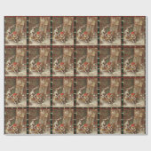 Betrunkenes Gnome Winter Wrapper Geschenkpapier (Flach)
