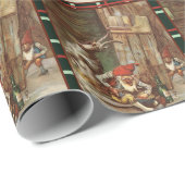 Betrunkenes Gnome Winter Wrapper Geschenkpapier (Rolleneckpunkt)