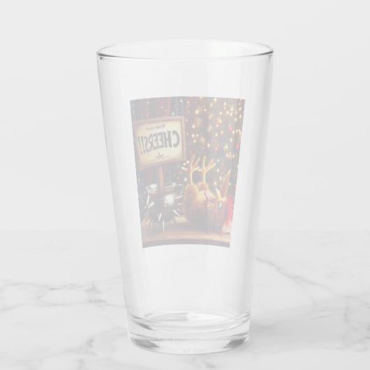 Betrunkenes Hühnerglas Glas (Rückseite)