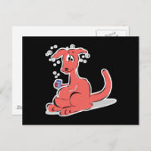 betrunkenes Känguru Postkarte (Vorne/Hinten)