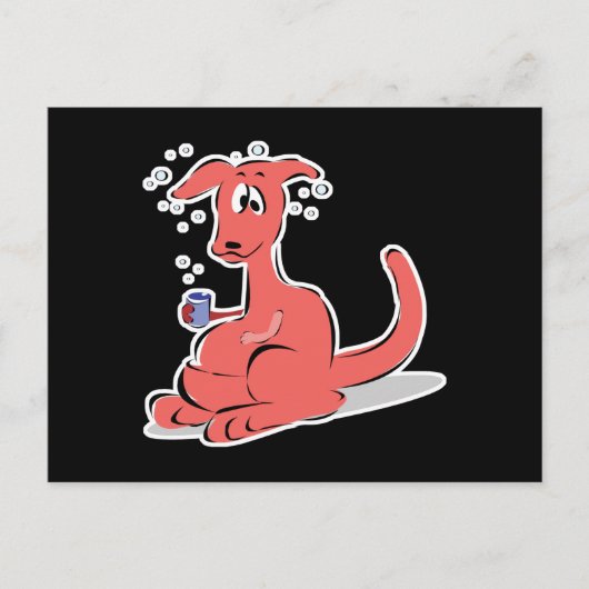 betrunkenes Känguru Postkarte (Vorderseite)