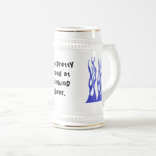 Betrunkenes Motto Bierglas (VorderseiteRechts)