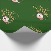 Betrunkenes Sankt-Weihnachtsverpackungspapier Geschenkpapier (Ecke)