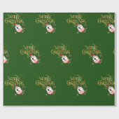 Betrunkenes Sankt-Weihnachtsverpackungspapier Geschenkpapier (Flach)