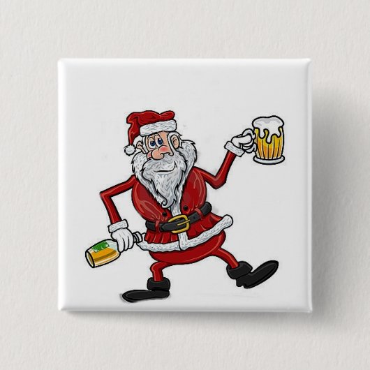 BETRUNKENES SANTA-ABZEICHEN UND/ODER -SCHALBE BUTTON (Vorderseite)