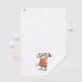 Betrunkenes Santa Golf Handtuch (Insitu)