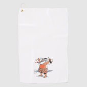 Betrunkenes Santa Golf Handtuch (Vorderseite)