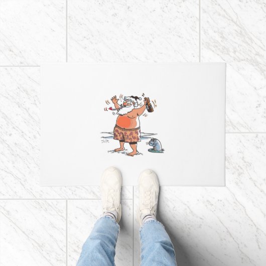 Betrunkenes Santa Siegel Fußmatte (Indoor)