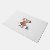 Betrunkenes Santa Siegel Fußmatte (Schrägansicht)