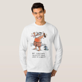 Betrunkenes Shirt Santa mit langer Hülle