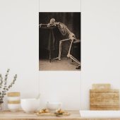 Betrunkenes Skelett Poster (Küche)