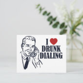 Betrunkenes Wählen Postkarte (Stehend Vorderseite)