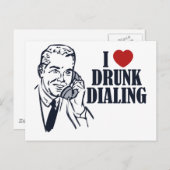 Betrunkenes Wählen Postkarte (Vorne/Hinten)