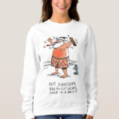 Betrunkenes Weihnachts-Siegel-Frauenweißhemd Sweatshirt (Vorderseite)