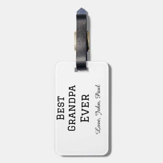 Bets Opa je Großvater gibt einfachen Namen Gepäckanhänger (Rückseite vertikal)