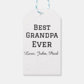 Bets Opa je Großvater gibt einfachen Namen Geschenkanhänger (Rückseite)