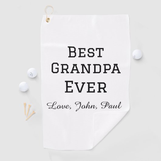 Bets Opa je Großvater gibt einfachen Namen Golfhandtuch (Insitu)