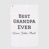 Bets Opa je Großvater gibt einfachen Namen Golfhandtuch (Vorderseite)