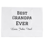 Bets Opa je Großvater gibt einfachen Namen Große Geschenktüte (Rückseite)