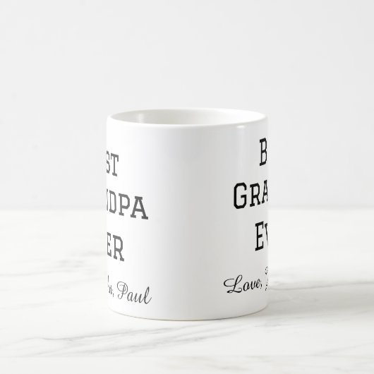 Bets Opa je Großvater gibt einfachen Namen Kaffeetasse (Mittel)
