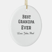Bets Opa je Großvater gibt einfachen Namen Keramik Ornament (Rechts)
