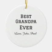 Bets Opa je Großvater gibt einfachen Namen Keramik Ornament (Vorne)