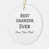 Bets Opa je Großvater gibt einfachen Namen Keramik Ornament (Links)