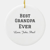 Bets Opa je Großvater gibt einfachen Namen Keramik Ornament (Hinten)