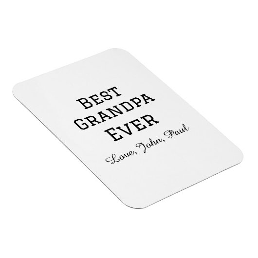 Bets Opa je Großvater gibt einfachen Namen Magnet (Rechte Seite)