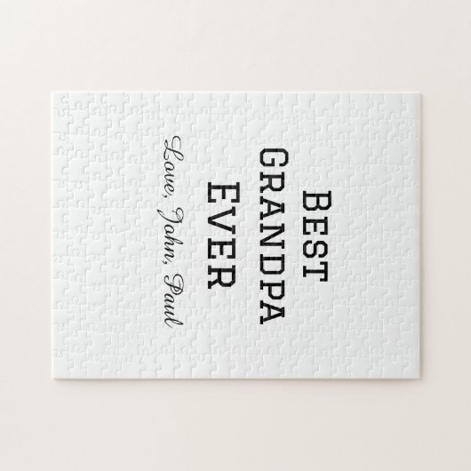 Bets Opa je Großvater gibt einfachen Namen Puzzle (Horizontal)