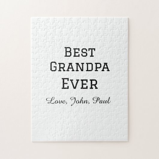 Bets Opa je Großvater gibt einfachen Namen Puzzle (Vertikal)