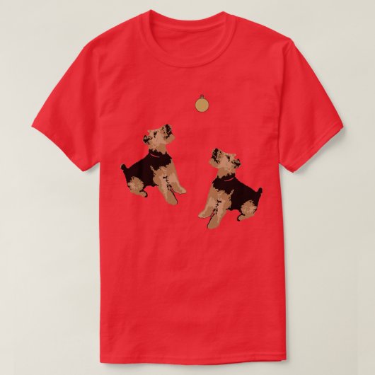Betsi Welsh Terrier Christmas Design T-Shirt (Design vorne)