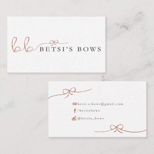 Betsis Bögen Visitenkarte (Vorne/Hinten)