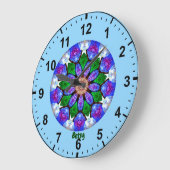 BETSY ~ Anstrichene Muscheln Fraktal ~ Große Wanduhr (Winkel)