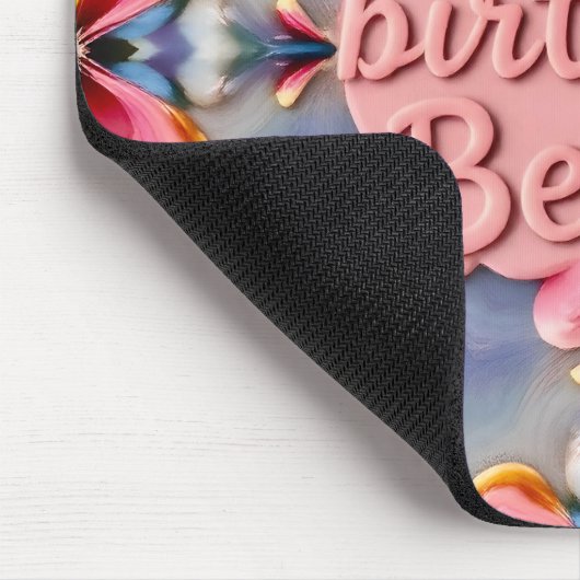 BETSY ~ Floral Geburtstag Gruß ~ Mousepad (Ecke)