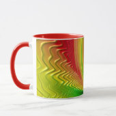 BETSY ~ GLOSSY 3D Green Yellow CHRISTMAS Tasse (Links)