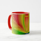 BETSY ~ GLOSSY 3D Green Yellow CHRISTMAS Tasse (Vorderseite Links)