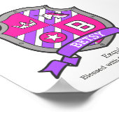 Betsy-Name bedeutet Unicorbrief-B-Wappen-Plakat Poster (Ecke)