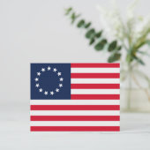 Betsy Ross 13 Stars American Flag Postkarte (Stehend Vorderseite)