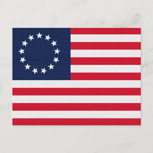 Betsy Ross 13 Stars American Flag Postkarte (Vorderseite)