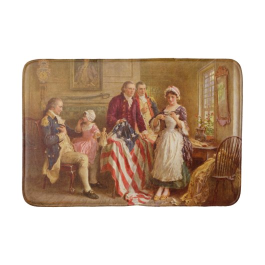 Betsy Ross, 1777 (American History) (USA Patriot) Badematte (Vorderseite)