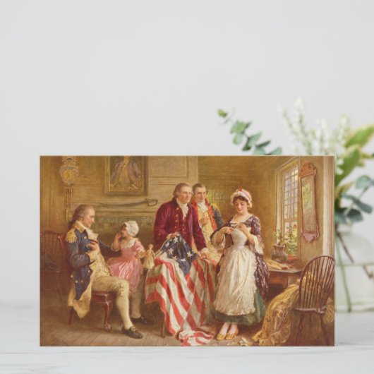 Betsy Ross, 1777 (American History) (USA Patriot) Briefpapier (Stehend Vorderseite)